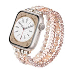 Correa para reloj inteligente, de cristal brillante, para Apple Watch, modelo Karmelle