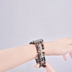 Correa para reloj inteligente, de cristal brillante, para Apple Watch, modelo Karmelle