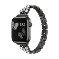 Correa Apple Watch con eslabones mariposa engastados de circonitas, para mujer, modelo Parina