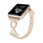 Correa en abanico, adornada con circonitas, modulable, para Apple Watch, modelo Katina