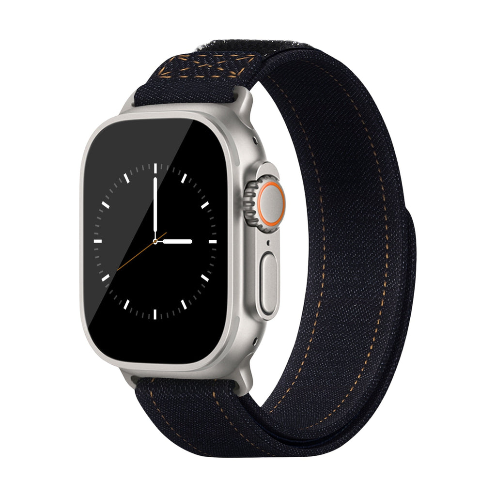 Correa vaquera denim, look casual y elegante, para Apple Watch, ajustable, modelo Locarne