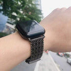 Correa de malla en V gruesa, irrompible, para Apple Watch, ajustable, modelo Forux