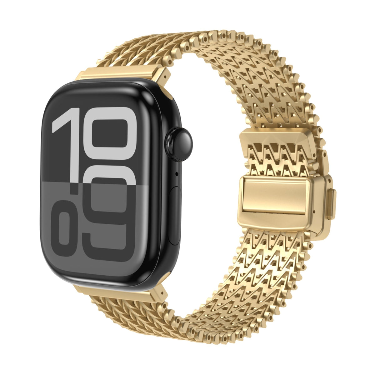 Correa de malla en V gruesa, irrompible, para Apple Watch, ajustable, modelo Forux