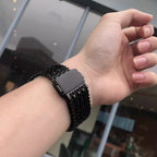 Correa de malla en V gruesa, irrompible, para Apple Watch, ajustable, modelo Forux