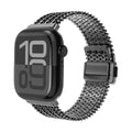 Correa de malla en V gruesa, irrompible, para Apple Watch, ajustable, modelo Forux