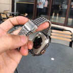 Correa de malla en V gruesa, irrompible, para Apple Watch, ajustable, modelo Forux