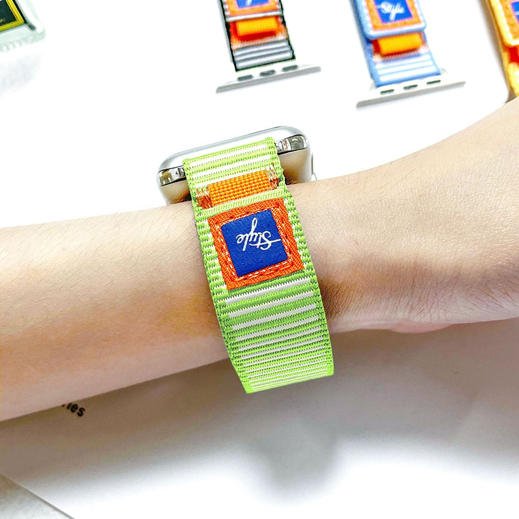 Correa de nailon a rayas, muy resistente, para Apple Watch, ajustable, modelo Dacota