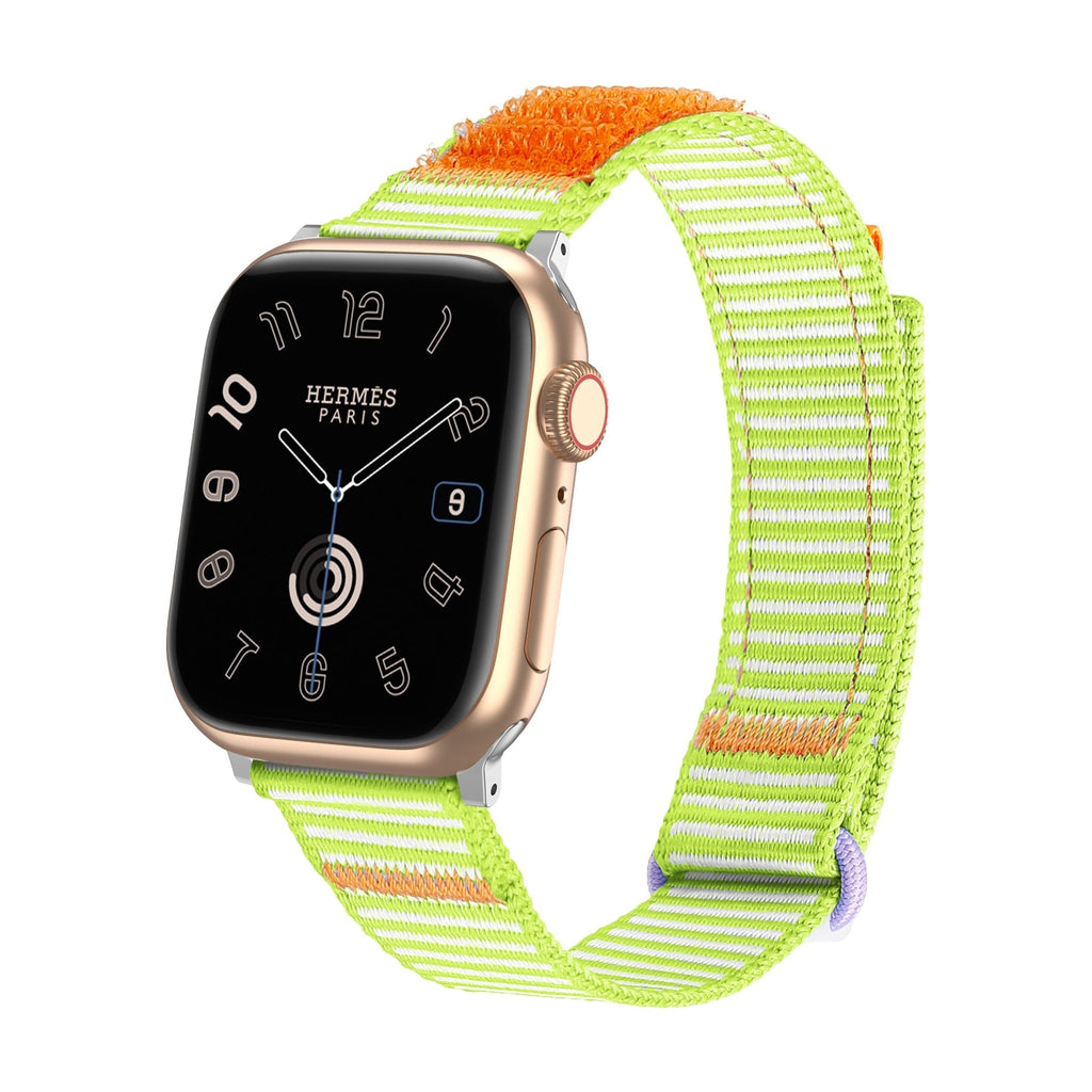 Correa de nailon a rayas, muy resistente, para Apple Watch, ajustable, modelo Dacota