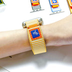 Correa de nailon a rayas, muy resistente, para Apple Watch, ajustable, modelo Dacota