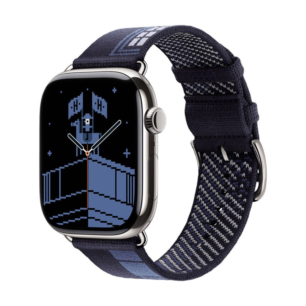 Correa de nylon tejido para Apple Watch, motivo geométrico pixelado, hebilla de espiga, modelo Aréna