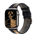Correa de nylon tejido para Apple Watch, motivo geométrico pixelado, hebilla de espiga, modelo Aréna