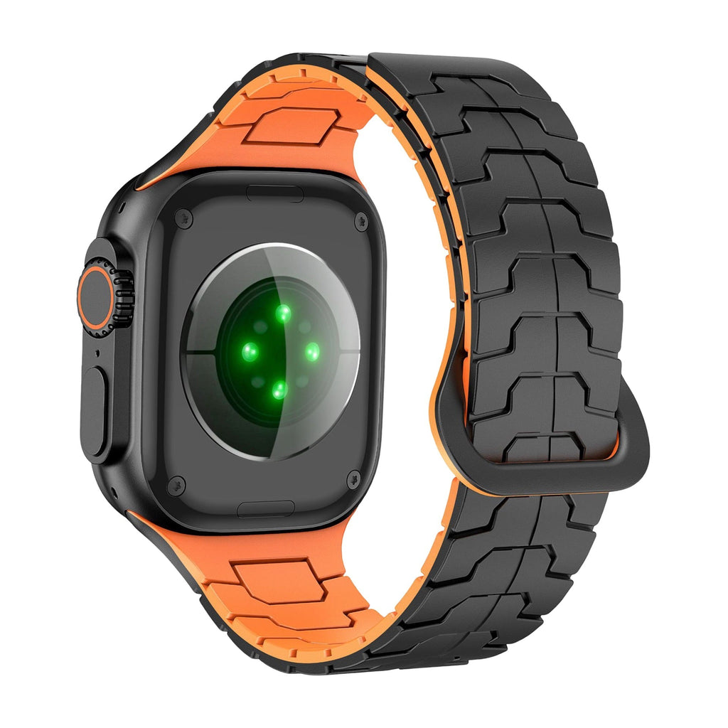 Correa de silicona de aspecto técnico, alta resistencia, para Apple Watch, ajustable, modelo Ditrix