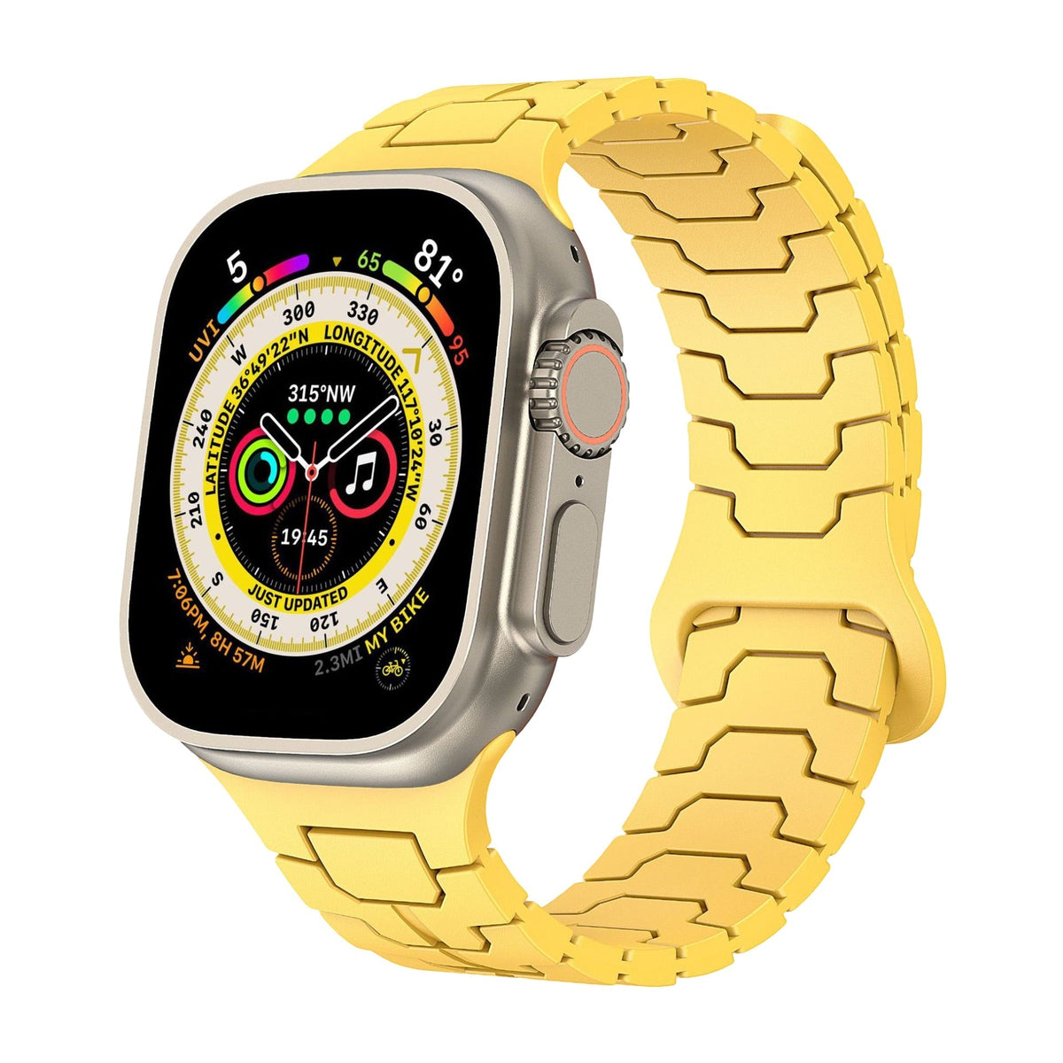 Correa de silicona de aspecto técnico, alta resistencia, para Apple Watch, ajustable, modelo Ditrix