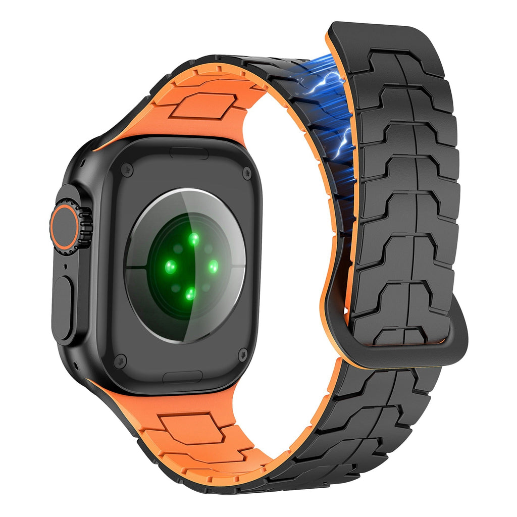 Correa de silicona de aspecto técnico, alta resistencia, para Apple Watch, ajustable, modelo Ditrix