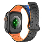 Correa de silicona de aspecto técnico, alta resistencia, para Apple Watch, ajustable, modelo Ditrix