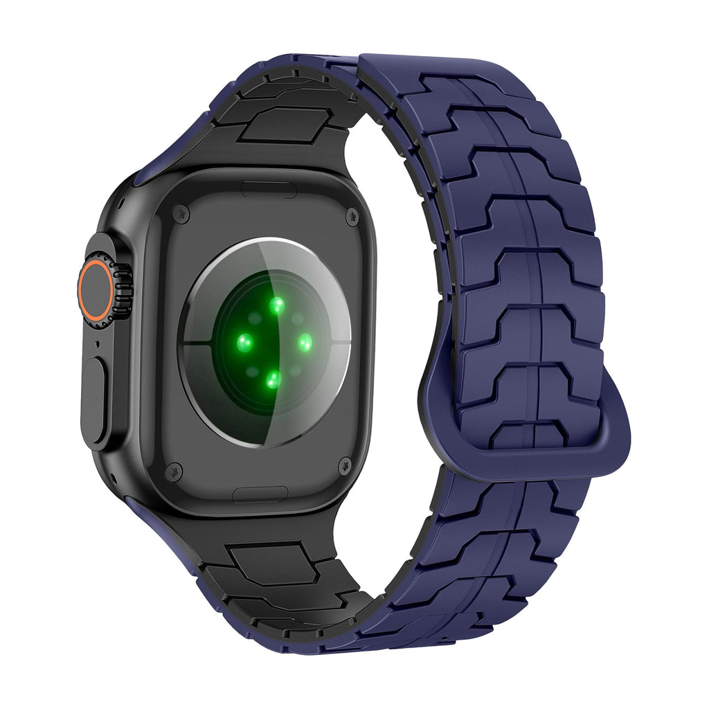 Correa de silicona de aspecto técnico, alta resistencia, para Apple Watch, ajustable, modelo Ditrix
