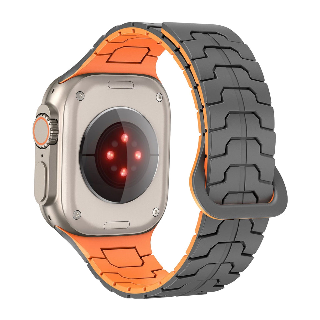 Correa de silicona de aspecto técnico, alta resistencia, para Apple Watch, ajustable, modelo Ditrix