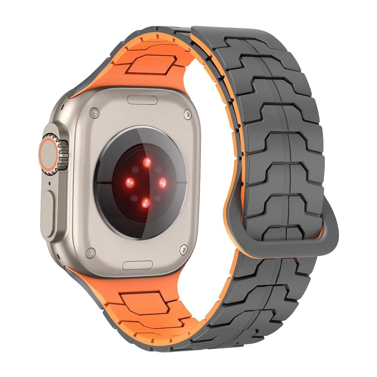 Correa de silicona de aspecto técnico, alta resistencia, para Apple Watch, ajustable, modelo Ditrix