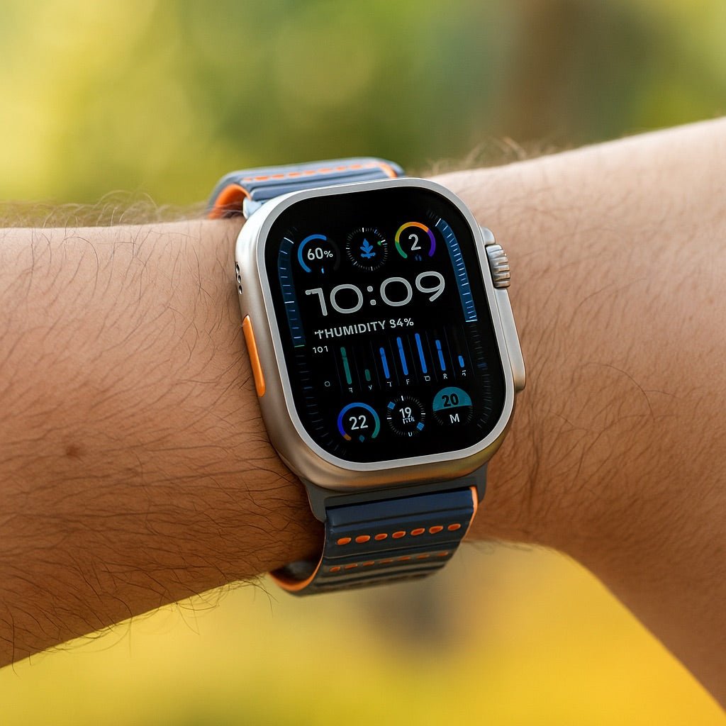 Correa de silicona técnica transpirable, cierre magnético, para Apple Watch, ajustable, modelo Fatal