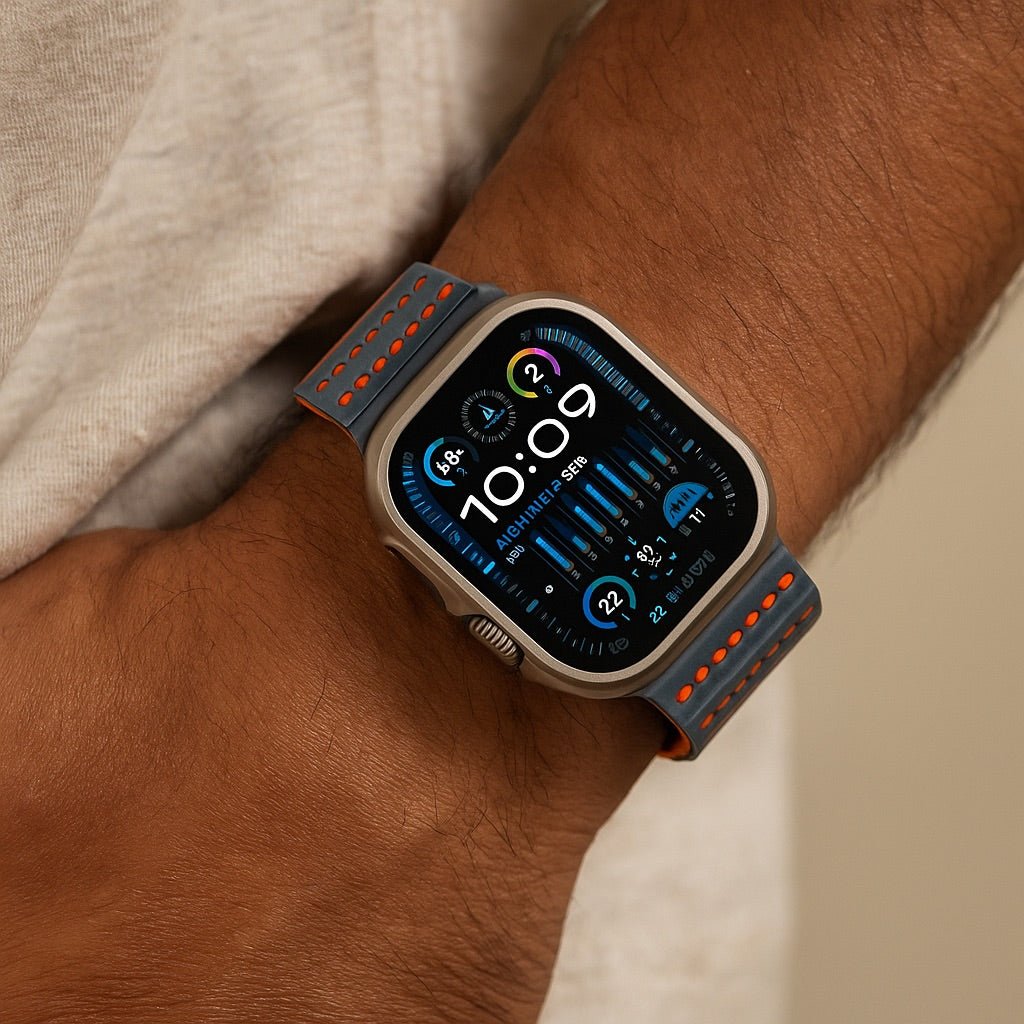 Correa de silicona técnica transpirable, cierre magnético, para Apple Watch, ajustable, modelo Fatal