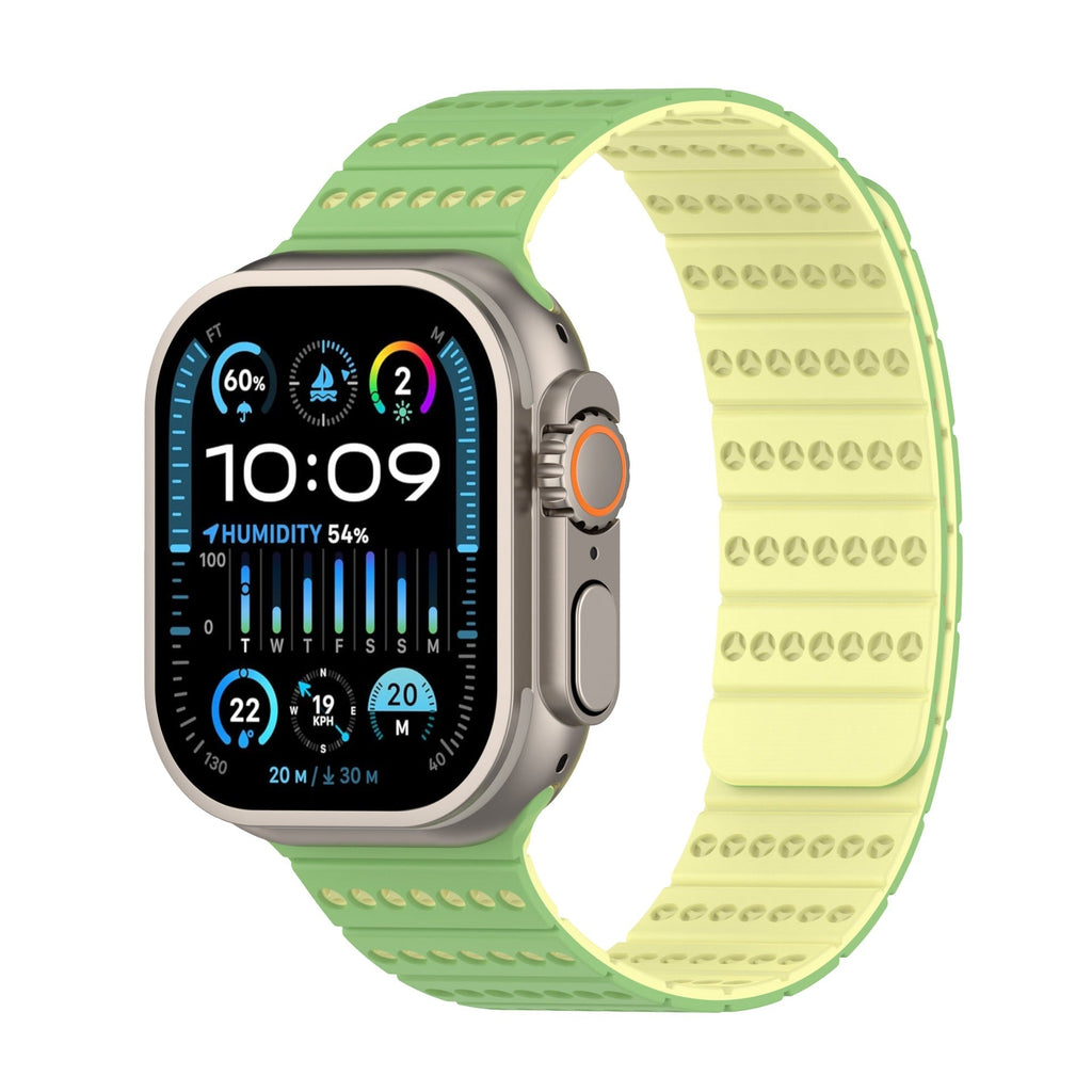 Correa de silicona técnica transpirable, cierre magnético, para Apple Watch, ajustable, modelo Fatal