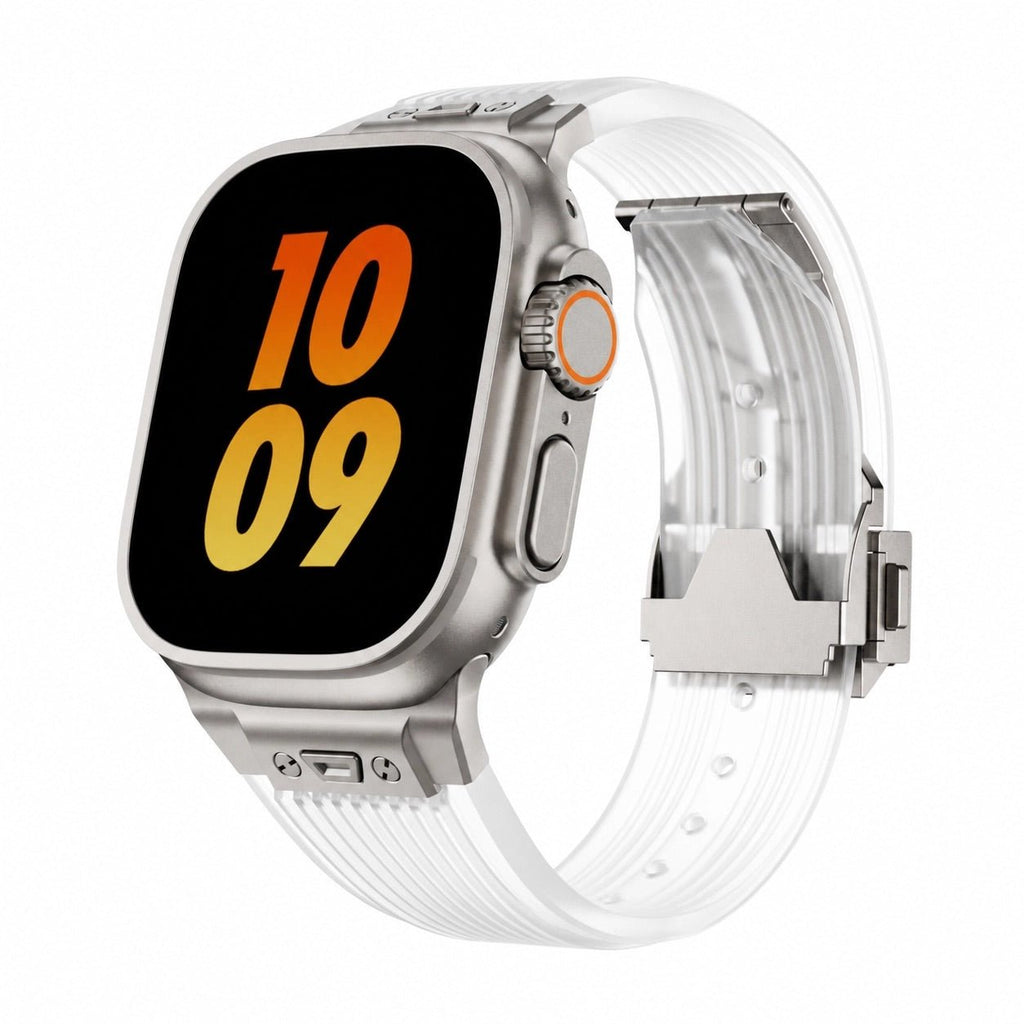 Correa de silicona transparente para Apple Watch, hiperresistente, ajustable, modelo Cristo