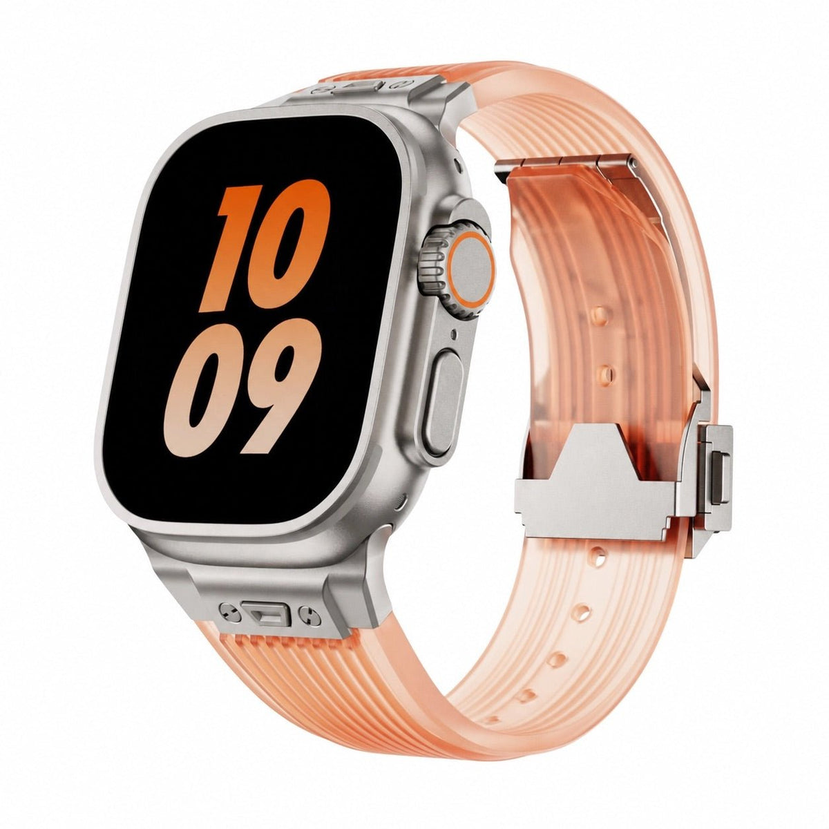 Correa de silicona transparente para Apple Watch, hiperresistente, ajustable, modelo Cristo