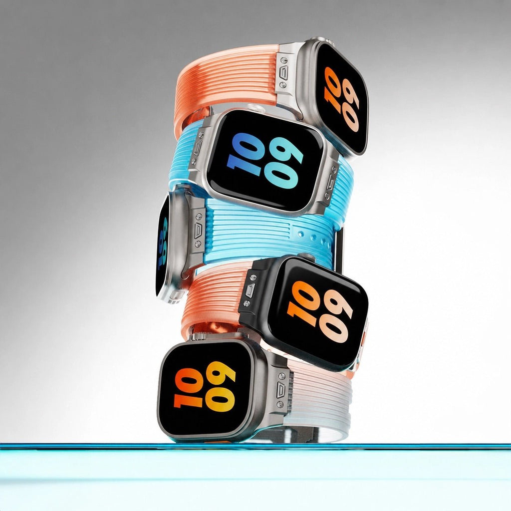 Correa de silicona transparente para Apple Watch, hiperresistente, ajustable, modelo Cristo