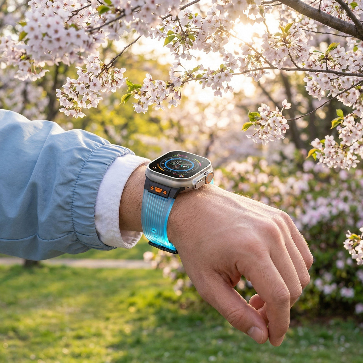 Correa de silicona transparente para Apple Watch, hiperresistente, ajustable, modelo Cristo