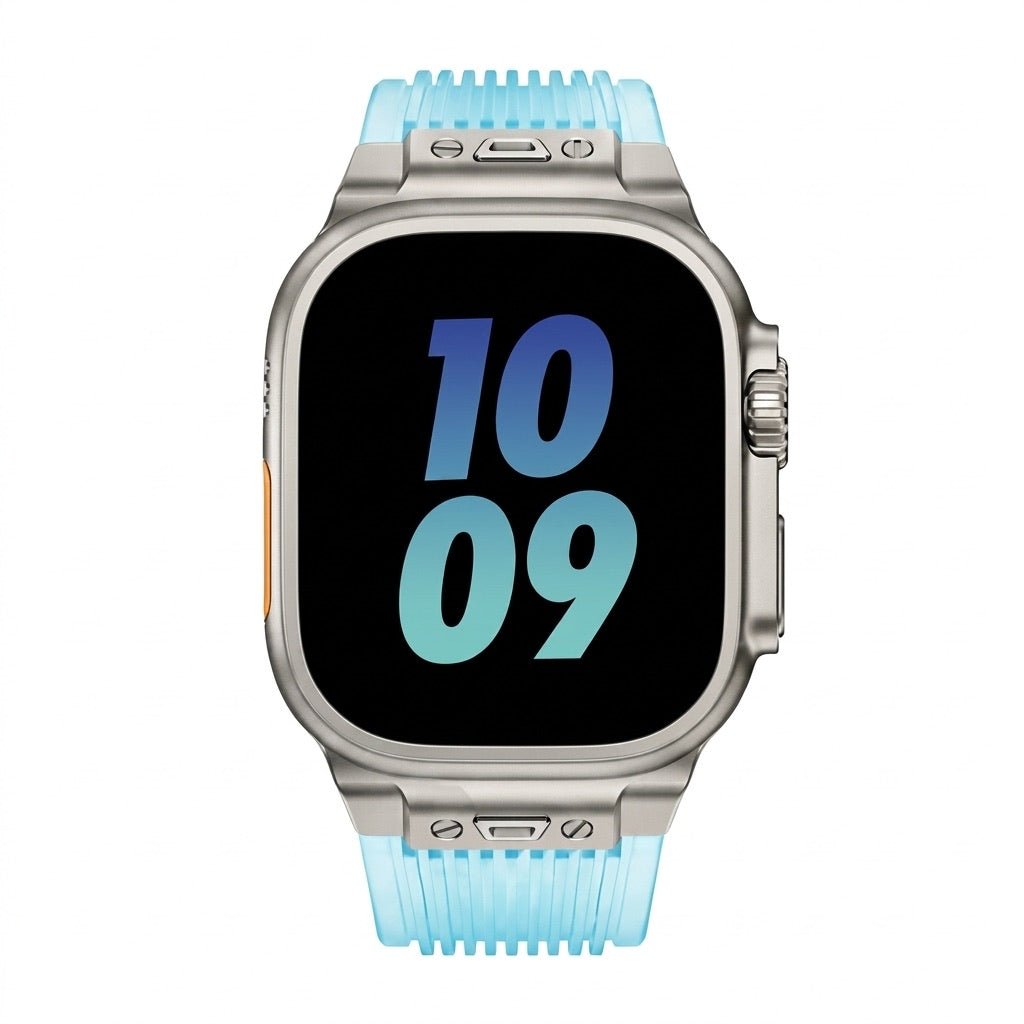 Correa de silicona transparente para Apple Watch, hiperresistente, ajustable, modelo Cristo