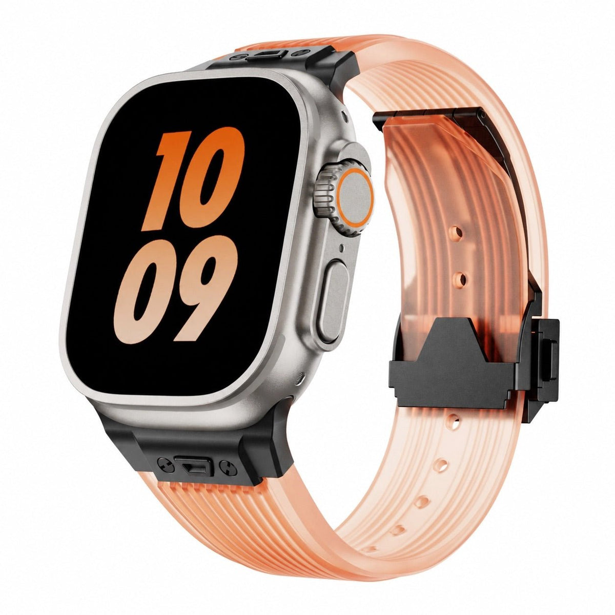 Correa de silicona transparente para Apple Watch, hiperresistente, ajustable, modelo Cristo