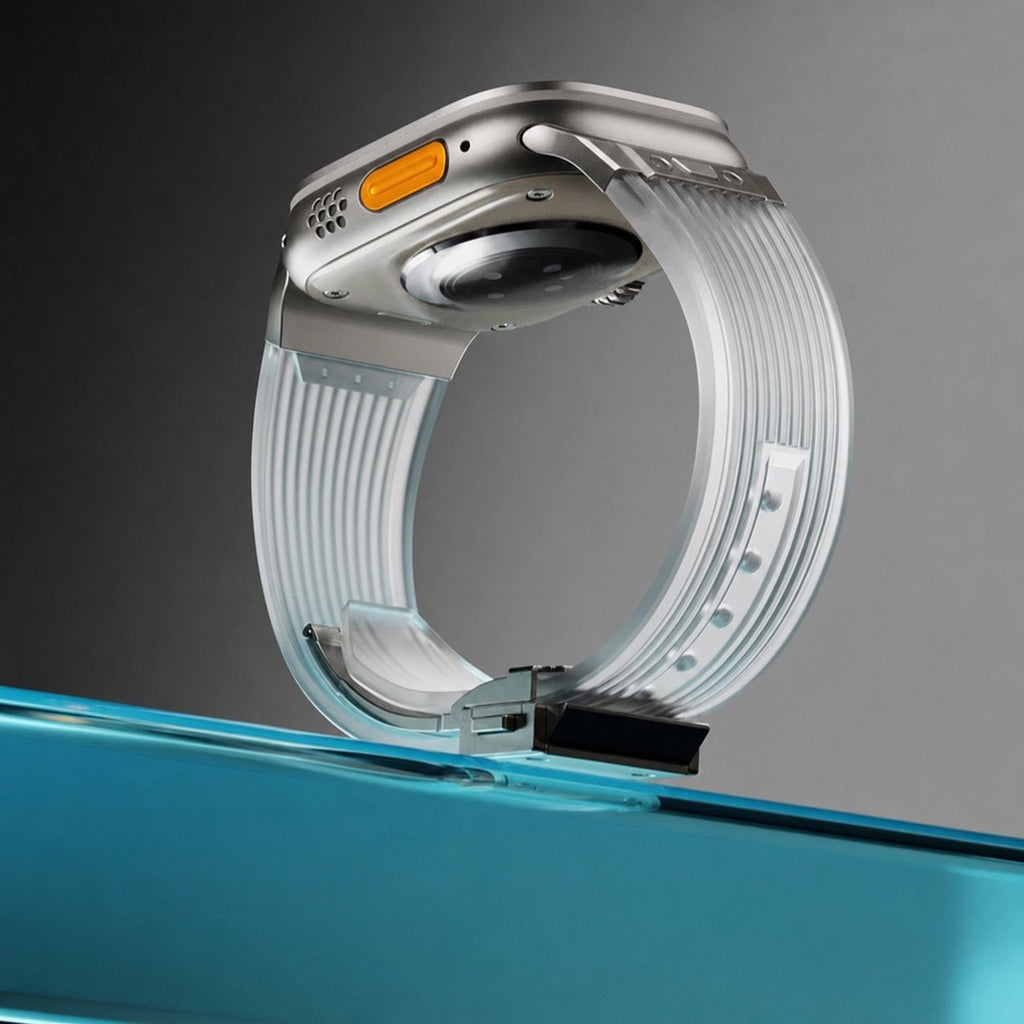 Correa de silicona transparente para Apple Watch, hiperresistente, ajustable, modelo Cristo