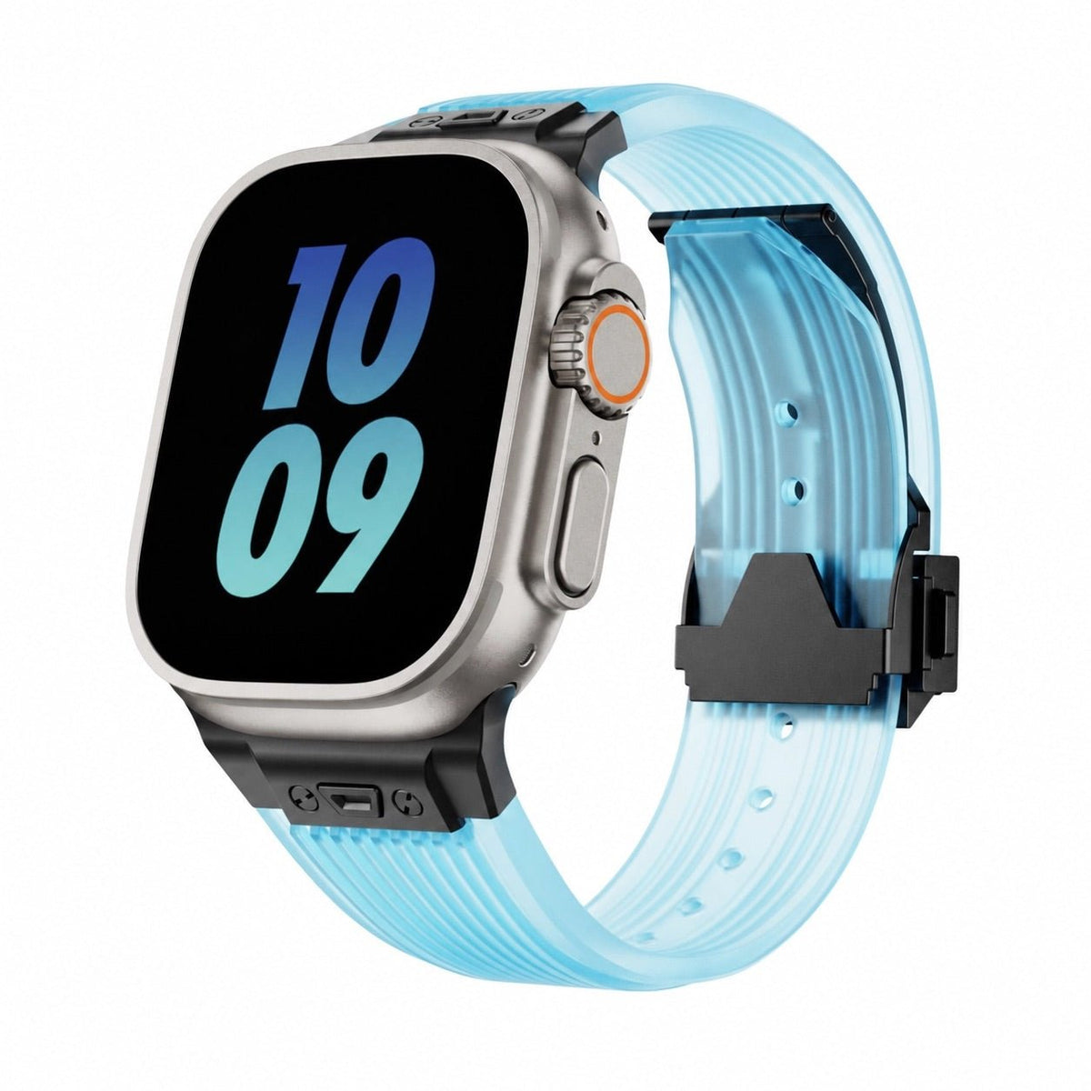 Correa de silicona transparente para Apple Watch, hiperresistente, ajustable, modelo Cristo