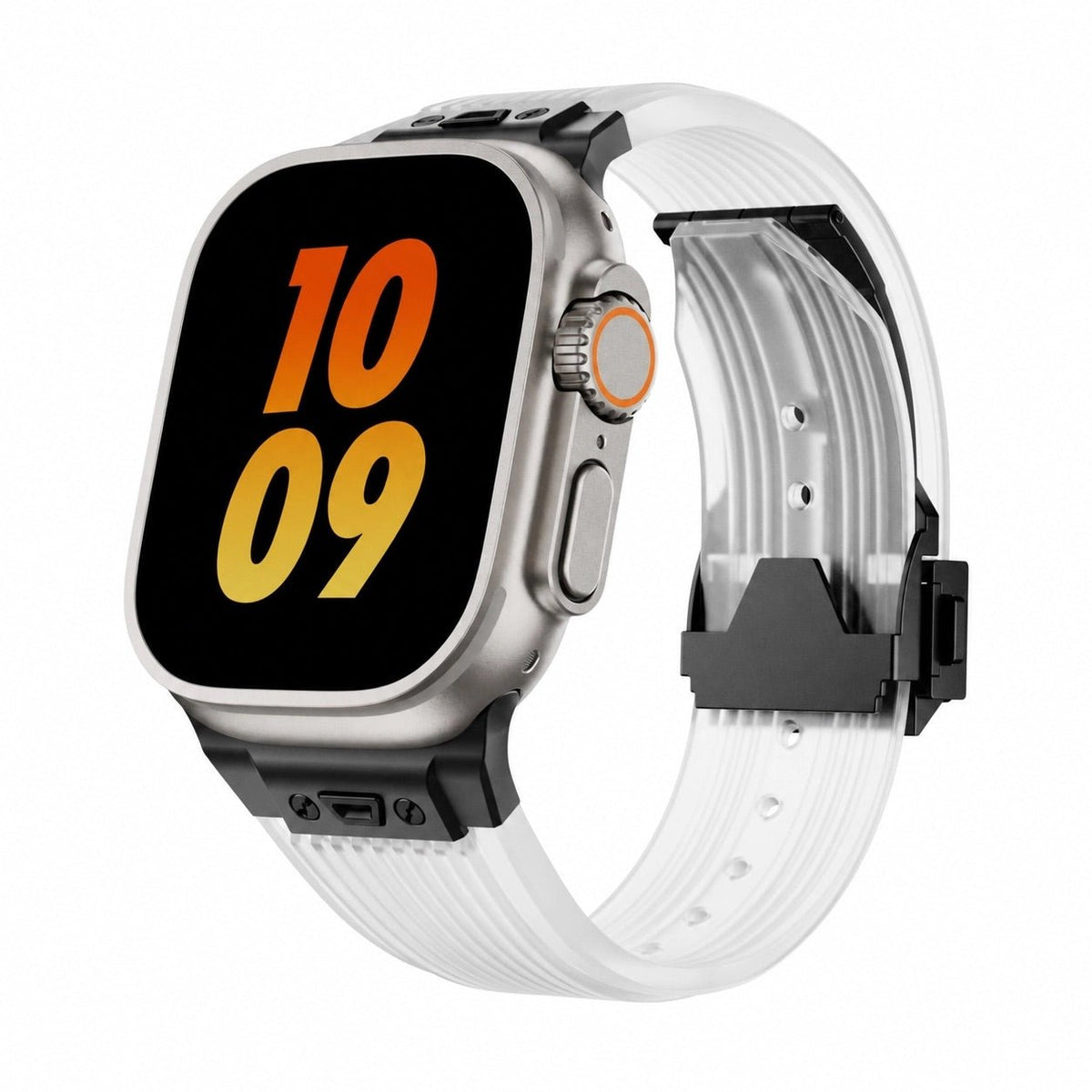 Correa de silicona transparente para Apple Watch, hiperresistente, ajustable, modelo Cristo