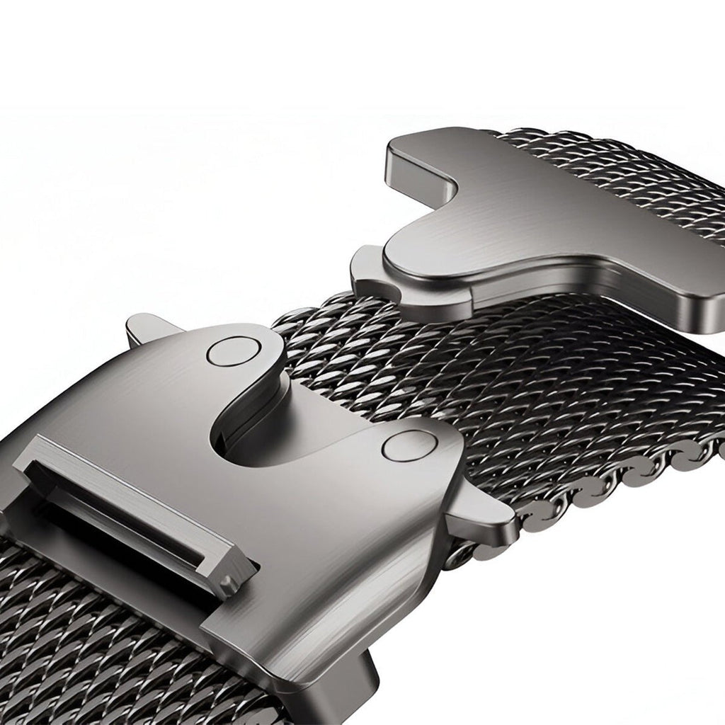 Correa de malla milanesa de acero inoxidable para Apple Watch con cierre táctico, modelo Raeko