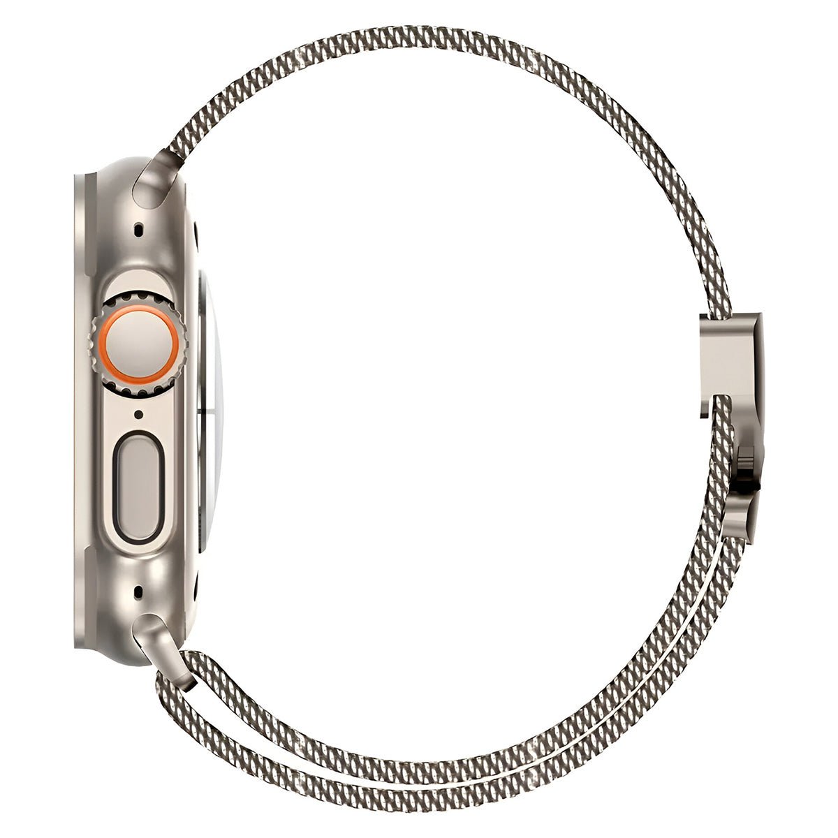 Correa de malla milanesa de acero inoxidable para Apple Watch con cierre táctico, modelo Raeko