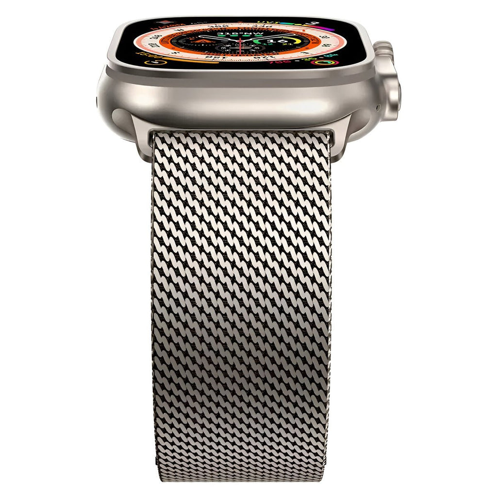Correa de malla milanesa de acero inoxidable para Apple Watch con cierre táctico, modelo Raeko