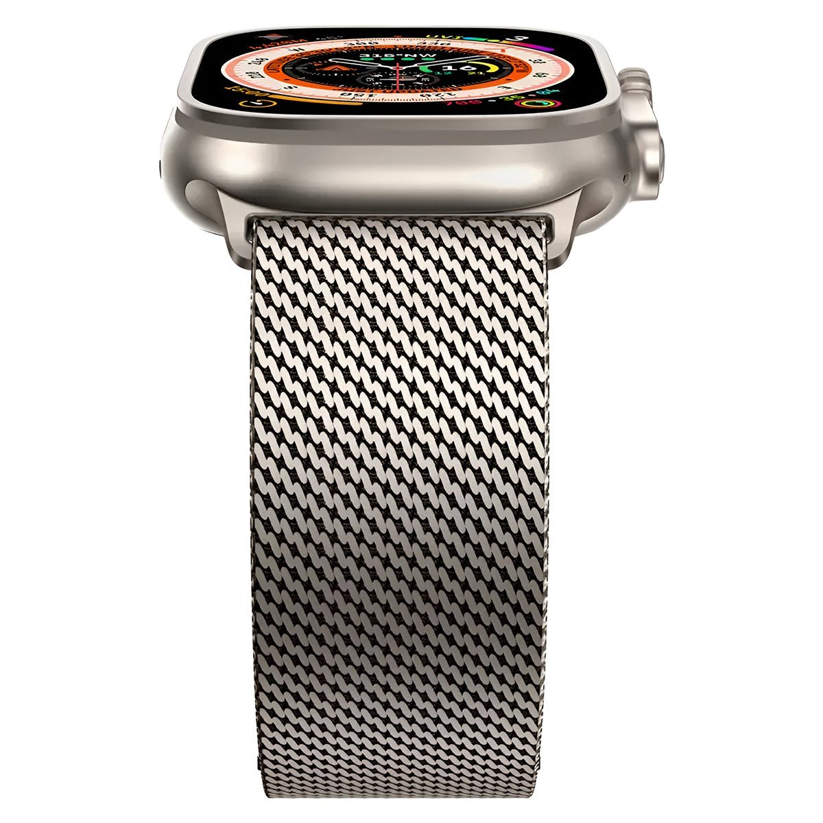 Correa de malla milanesa de acero inoxidable para Apple Watch con cierre táctico, modelo Raeko