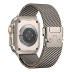 Correa de malla milanesa de acero inoxidable para Apple Watch con cierre táctico, modelo Raeko