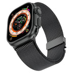 Correa de malla milanesa de acero inoxidable para Apple Watch con cierre táctico, modelo Raeko