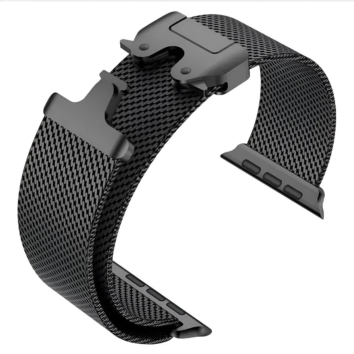 Correa de malla milanesa de acero inoxidable para Apple Watch con cierre táctico, modelo Raeko