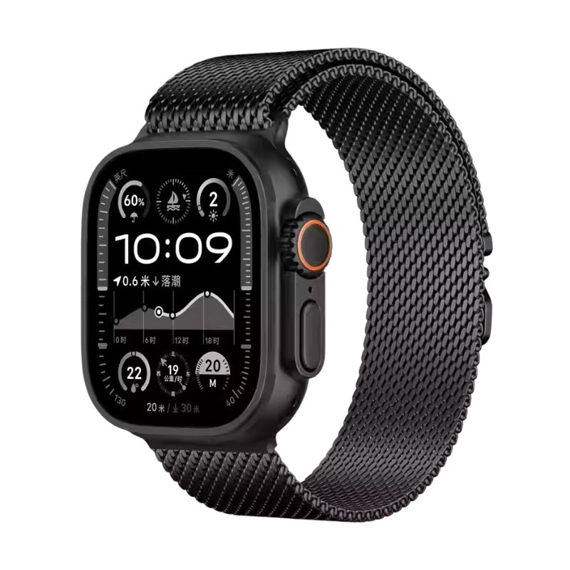 Correa de malla milanesa de acero inoxidable para Apple Watch con cierre táctico, modelo Raeko