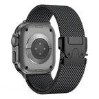 Correa de malla milanesa de acero inoxidable para Apple Watch con cierre táctico, modelo Raeko