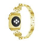 Correa Apple Watch con eslabones circulares con motivo de luna engastados de circonitas, modelo Gipsy