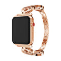 Correa Apple Watch con eslabones circulares con motivo de luna engastados de circonitas, modelo Gipsy