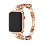 Correa Apple Watch con eslabones circulares con motivo de luna engastados de circonitas, modelo Gipsy