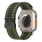 Correa de nailon ajustable para reloj Apple Watch, hebilla paracaídas, cierre táctico, modelo Riven
