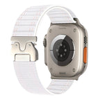 Correa de nailon ajustable para reloj Apple Watch, hebilla paracaídas, cierre táctico, modelo Riven