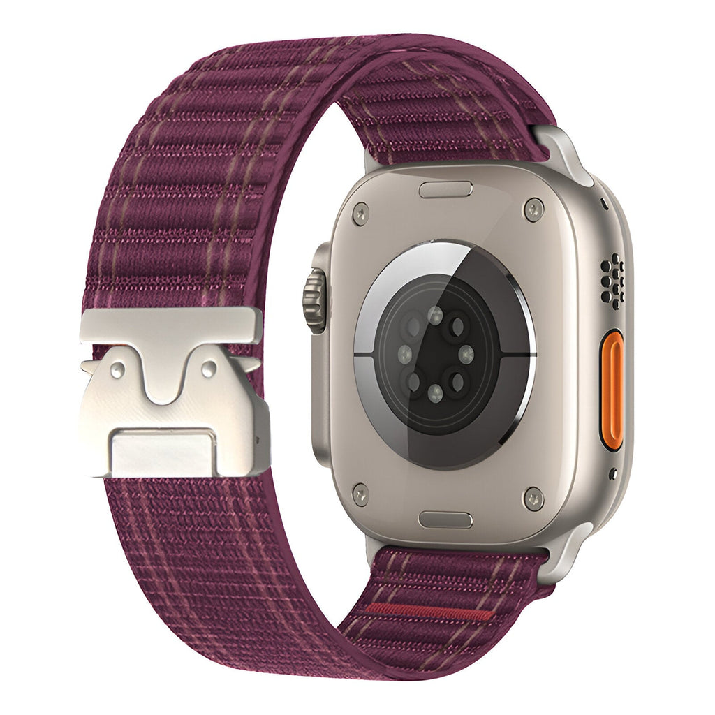 Correa de nailon ajustable para reloj Apple Watch, hebilla paracaídas, cierre táctico, modelo Riven