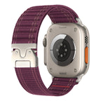 Correa de nailon ajustable para reloj Apple Watch, hebilla paracaídas, cierre táctico, modelo Riven